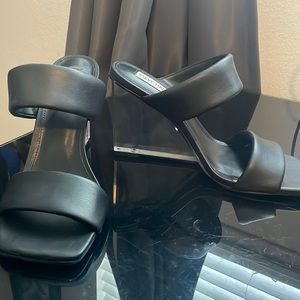 Wedges with clear heel 3.5in